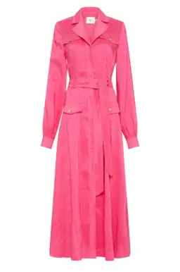 Aje Sophie Shirt Midi Dress Pink Size 16 for rent on The Volte - image 3