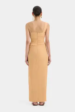 Sir the Label Antonia Beaded Midi Dress Light Tan Size 2 / AU 10 for rent on The Volte - image 5