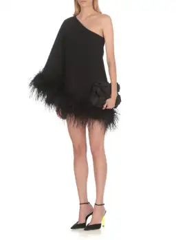 New Arrivals Marlene in Shanghai Express Mini Dress Black Size 34 / AU 6