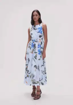 Aje Abbey Twisted Midi Dress in Divine Orchid Floral Size 16 for rent on The Volte - image 1