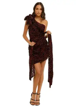 Misha Moxie Mini Dress in Red Leopard Size 8