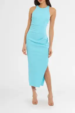 Misha Marjorie Midi Dress in Blue Size 14