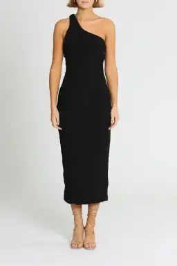 Misha Hanna Midi Dress Black Size 10