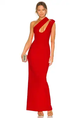 Solace London Krista Dress In Red Size Small / AU 8