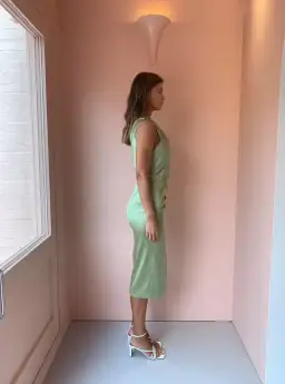 Manning Cartell Style Code Asym Midi Dress in Pistachio Green Size AU 6 for rent on The Volte - image 3