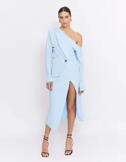 Pfeiffer Atlas Dress Pale Blue Size 12
