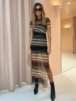 Bec & Bridge Watercolour Maxi Dress Print Size 10