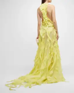 Zimmermann Wonderland Ruffle Gown Yellow Size 1 / AU 10 for rent on The Volte - image 3