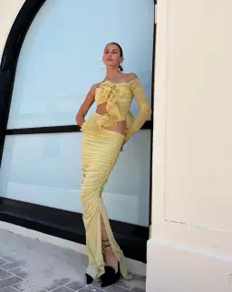 BEC & BRIDGE SPIRAL CRUSH ASYM MAXI | CITRUS - SIZE 10 for rent on The Volte - image 1