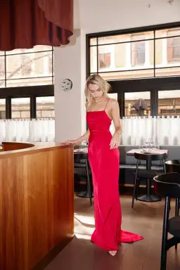 Lexi Messina Dress Cherry Size AU 10 