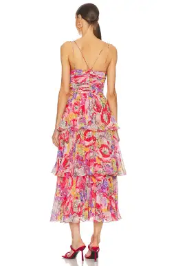 Amur Luke Pleated Tier Dress Floral Size AU 8 for rent on The Volte - image 3