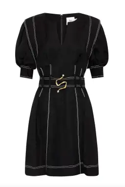Aje Beacon Structured Mini Dress Black Size 10 for rent on The Volte - image 3