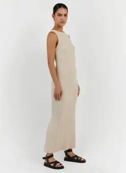 Dissh Sienna Stone Midi Dress Beige Size XS / AU 6 for rent on The Volte - image 2