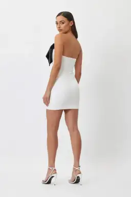 Bianca & Bridgett Rebecca Bow Mini Dress White Size 8 for rent on The Volte - image 2