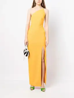 Solace London Asymmetric Sleeveless Dress Yellow Size 6 for rent on The Volte - image 4
