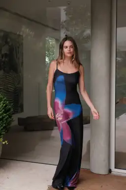 WITH HARPER LU SLIP DRESS | MIDNIGHT LILY FLORAL for rent on The Volte - image 4