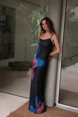 WITH HARPER LU SLIP DRESS | MIDNIGHT LILY FLORAL for rent on The Volte - image 6