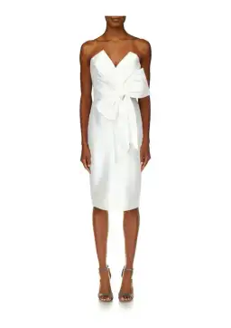 Badgley Mischka Strapless Front Bow Cocktail Dress Size 4/ AU 10