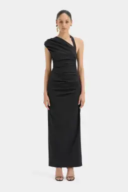 Sir the Label Giacomo Gathered Gown Black Size 8
