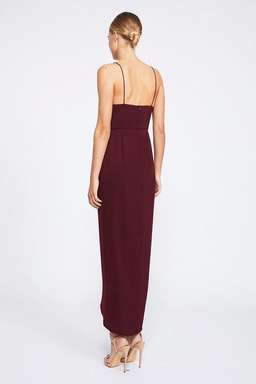 Shona Joy Core Cocktail Dress- Burgundy