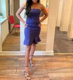 Cinq a Sept Calvina Fluted Candy Dress Indigo Size 4 for rent on The Volte - image 3