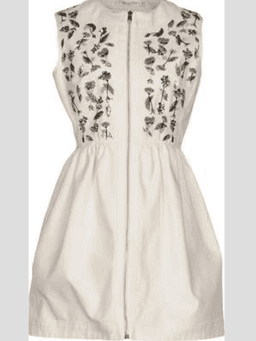 Christian Dior Sleeveless Mini Dress Cream Size 8 for rent on The Volte - image 3