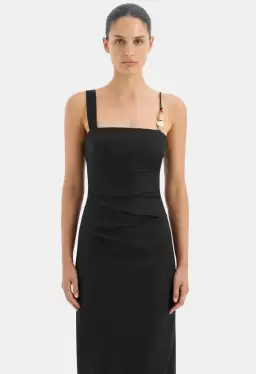 Sir The Label Antonia Beaded Midi Dress Black Size 1 / AU 8 for rent on The Volte - image 2