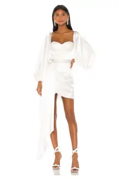 Bronx and Banco Lana Bridal Mini Dress in White Size M / AU 10 for rent on The Volte - image 1