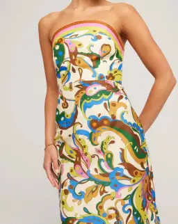 Alemais Ozma Bodice Midi Dress in Cream Multi Size 10 for rent on The Volte - image 2