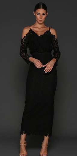 Elle Zeitoune Kendra Black Dress