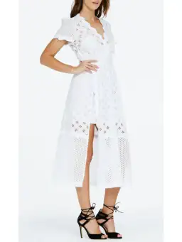 Alice McCall Daybreaker Midi Dress White Size AU 6