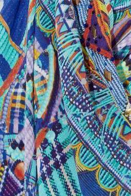 Camilla Divinity Dance Short Round Neck Kaftan Print One Size for rent on The Volte - image 2