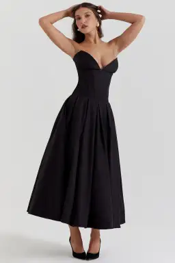 House Of CB Lady Strapless Midi Dress Black Size S / AU 8 for rent on The Volte - image 5
