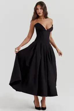 House Of CB Lady Strapless Midi Dress Black Size S / AU 8 for rent on The Volte - image 6
