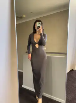 Kookai Sereya Maxi Dress Graphite Size XS / AU 6 for rent on The Volte - image 2