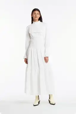 Sir The Label Diana Smocked Gown Ivory Size 3/ AU 12 for rent on The Volte - image 1