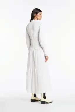 Sir The Label Diana Smocked Gown Ivory Size 3/ AU 12 for rent on The Volte - image 4