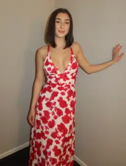 Kookai Bonita Vee Dress Red Floral Size XS / AU 6 for rent on The Volte - image 2