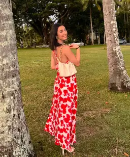 Kookai Bonita Vee Dress Red Floral Size XS / AU 6 for rent on The Volte - image 4