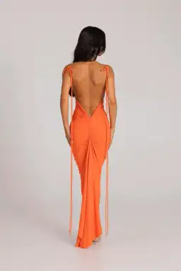 MELANI THE LABEL ZAHARA DRESS ORANGE SIZE AU 8 for rent on The Volte - image 2