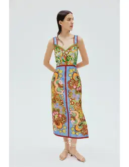 Alemais Dreamer Corset Midi Dress Multi Size AU 8 for rent on The Volte - image 1