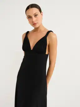 Hansen and Gretel Campari Jersey Midi Dress Black Size XS / AU 6 for rent on The Volte - image 2