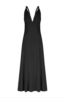 Hansen and Gretel Campari Jersey Midi Dress Black Size XS / AU 6 for rent on The Volte - image 8