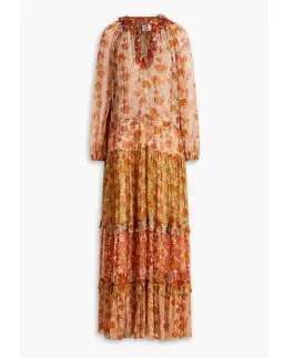 Zimmermann  Andie Tiered Georgette Maxi Dress Floral-Print Size 1/Au 10 for rent on The Volte - image 3