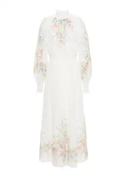 Zimmermann Zinnia Shirred Waist Long Dress Floral Size 1/Au 10  for rent on The Volte - image 2