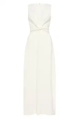 Sir The Label Clemence V Neck Dress Ivory Size 2/AU 10  for rent on The Volte - image 7
