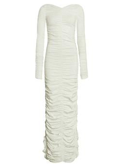 Khaite Lana Ruched Dress White Size 8