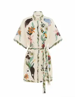 Alemais Meagan Mini Shirt Dress Print Size 8 for rent on The Volte - image 4