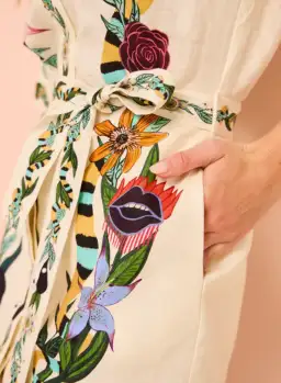 Alemais Meagan Mini Dress Cream Multi Size 8 for rent on The Volte - image 3