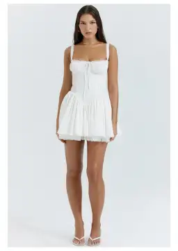 House of CB Pietra Corset Mini Dress White Size 8 